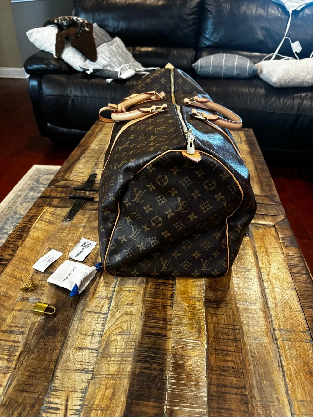 Louis Vuitton Keepall 55 duffel bag - brown